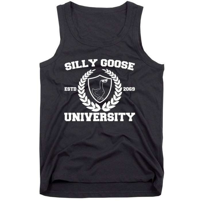 Silly Goose University Silly Goose Meme Funny Tank Top