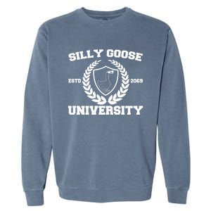 Silly Goose University Silly Goose Meme Funny Garment-Dyed Sweatshirt