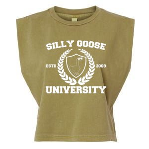 Silly Goose University Silly Goose Meme Funny Garment-Dyed Women's Muscle Tee