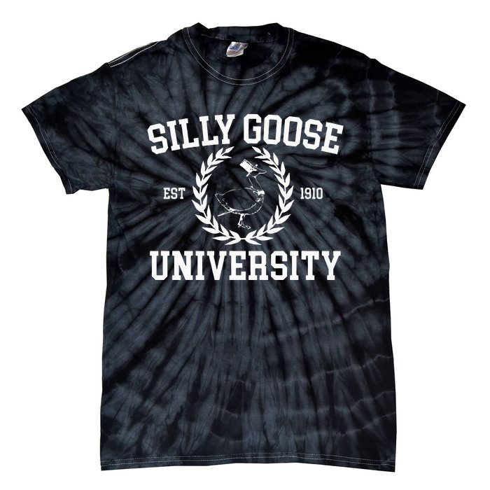 Silly Goose University Silly Goose Meme Costume Tie-Dye T-Shirt