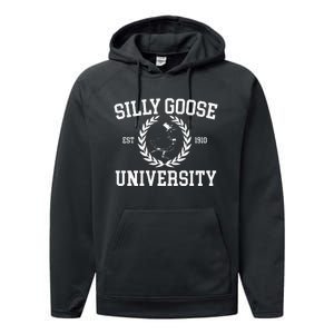 Silly Goose University Silly Goose Meme Costume Performance Fleece Hoodie