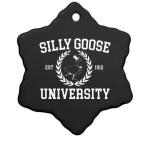 Silly Goose University Silly Goose Meme Costume Ceramic Star Ornament