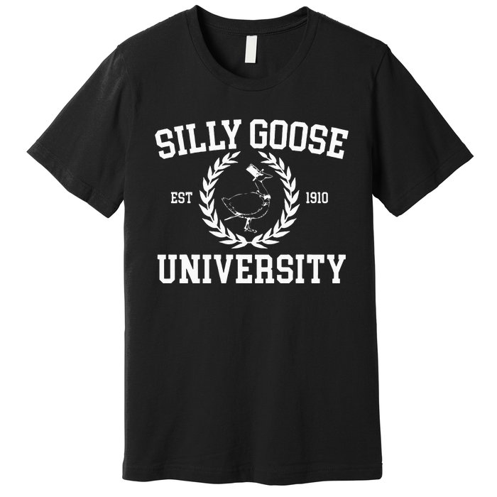 Silly Goose University Silly Goose Meme Costume Premium T-Shirt