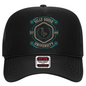 Silly Goose University Silly Goose Meme High Crown Mesh Back Trucker Hat