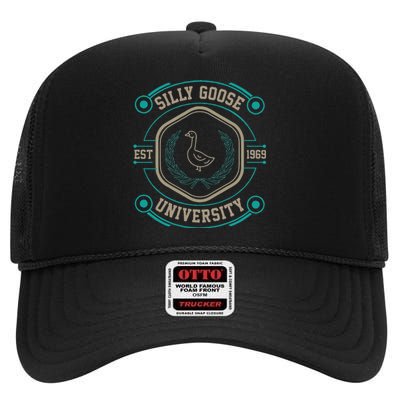 Silly Goose University Silly Goose Meme High Crown Mesh Back Trucker Hat