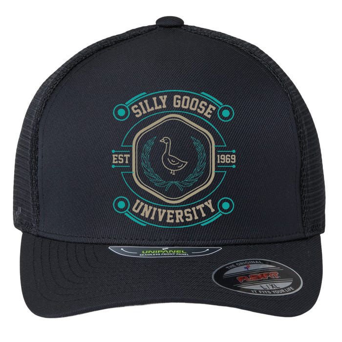 Silly Goose University Silly Goose Meme Flexfit Unipanel Trucker Cap