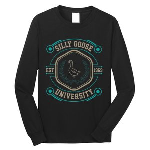 Silly Goose University Silly Goose Meme Long Sleeve Shirt