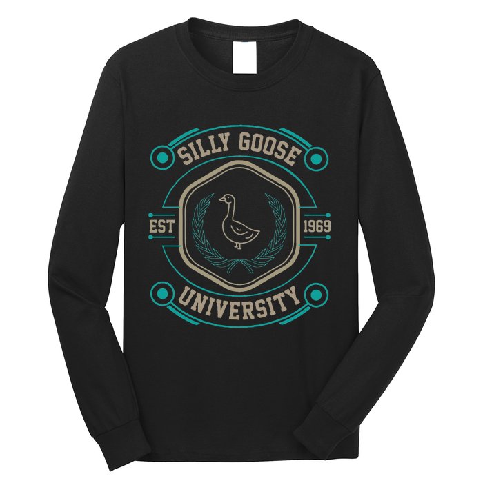 Silly Goose University Silly Goose Meme Long Sleeve Shirt