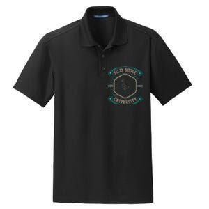 Silly Goose University Silly Goose Meme Dry Zone Grid Polo