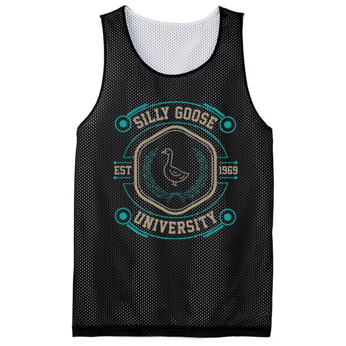 Silly Goose University Silly Goose Meme Mesh Reversible Basketball Jersey Tank