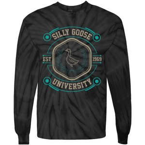 Silly Goose University Silly Goose Meme Tie-Dye Long Sleeve Shirt