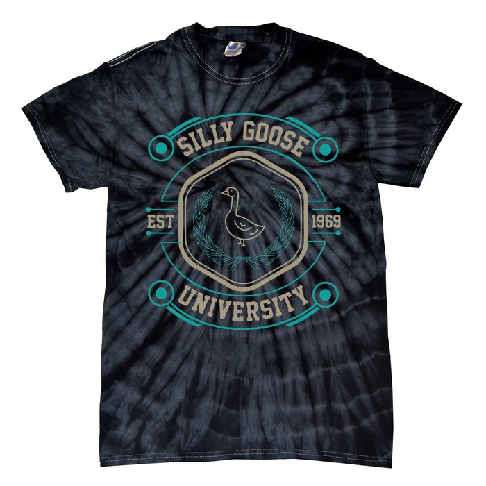 Silly Goose University Silly Goose Meme Tie-Dye T-Shirt