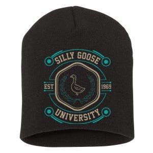 Silly Goose University Silly Goose Meme Short Acrylic Beanie