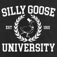 Silly Goose University Silly Goose Meme 7 Panel Mesh Trucker Snapback Hat