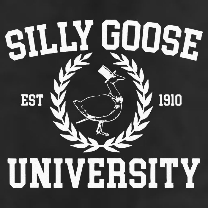 Silly Goose University Silly Goose Meme 7 Panel Mesh Trucker Snapback Hat