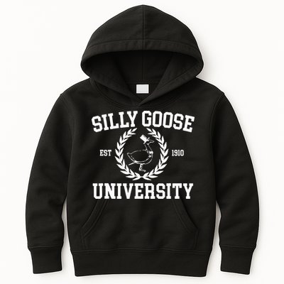 Silly Goose University Silly Goose Meme Kids Hoodie