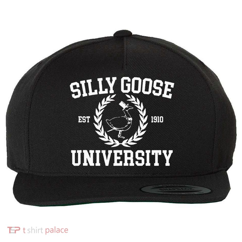 Silly Goose University Silly Goose Meme Wool Snapback Cap