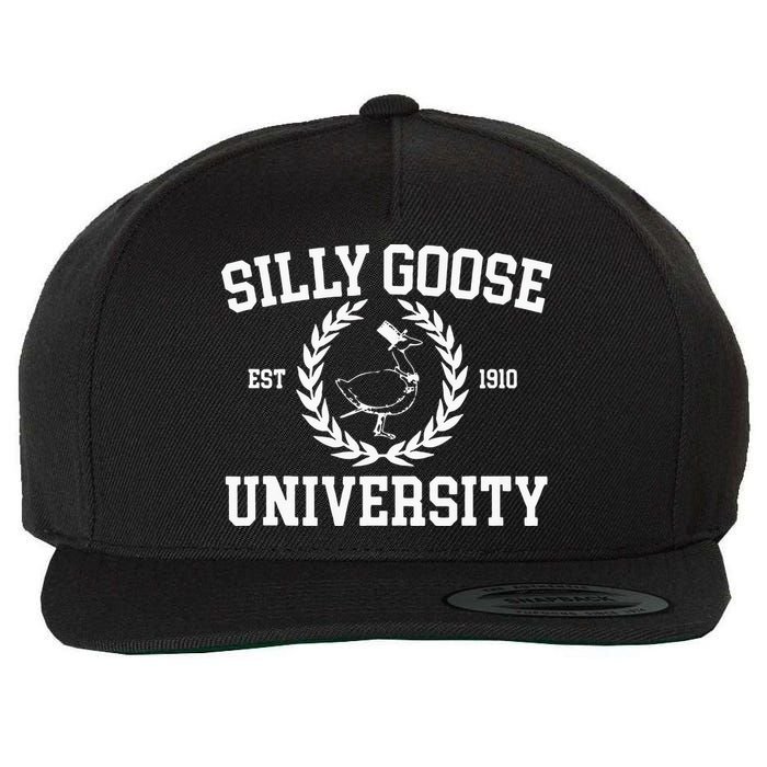 Silly Goose University Silly Goose Meme Wool Snapback Cap