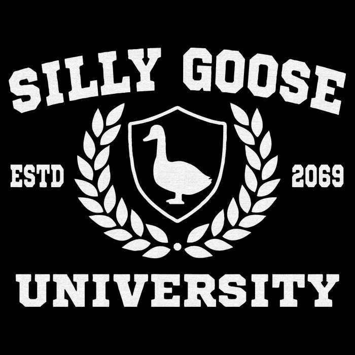Silly Goose University Funny Meme School Bird Sweatshirt Sustainable Bucket Hat