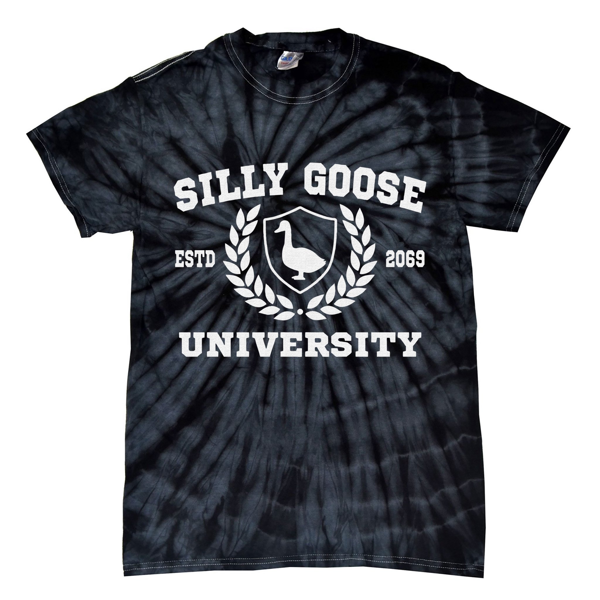 Silly Goose University Funny Meme School Bird Sweatshirt Tie-Dye T-Shirt