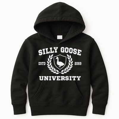 Silly Goose University Funny Meme School Bird Sweatshirt Kids Hoodie