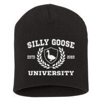 Silly Goose University Funny Meme School Bird Sweatshirt Short Acrylic Beanie