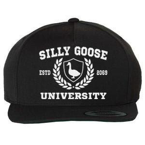 Silly Goose University Funny Meme School Bird Sweatshirt Wool Snapback Cap