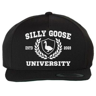 Silly Goose University Funny Meme School Bird Sweatshirt Wool Snapback Cap