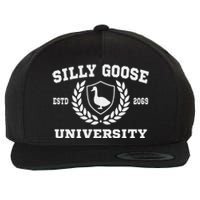 Silly Goose University Funny Meme School Bird Sweatshirt Wool Snapback Cap