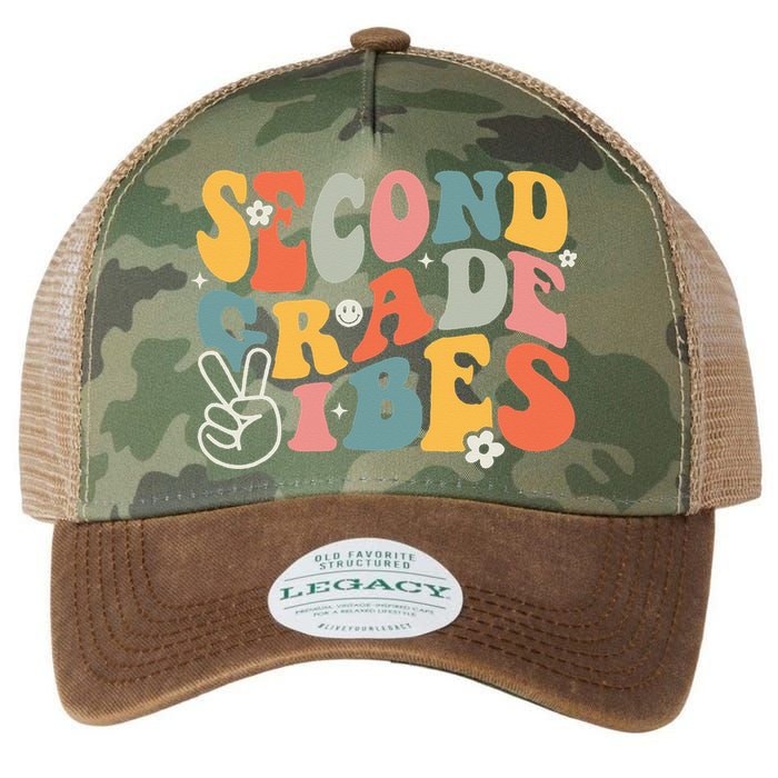 Second Grade Vibes Team 2nd Grade Groovy Back To School Legacy Tie Dye Trucker Hat