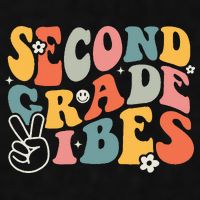 Second Grade Vibes Team 2nd Grade Groovy Back To School Ladies PosiCharge Tri-Blend Wicking Tank