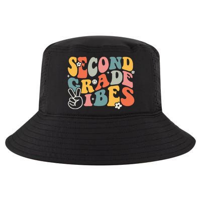 Second Grade Vibes Team 2nd Grade Groovy Back To School Cool Comfort Performance Bucket Hat