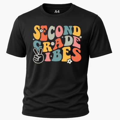 Second Grade Vibes Team 2nd Grade Groovy Back To School Performance Shirt