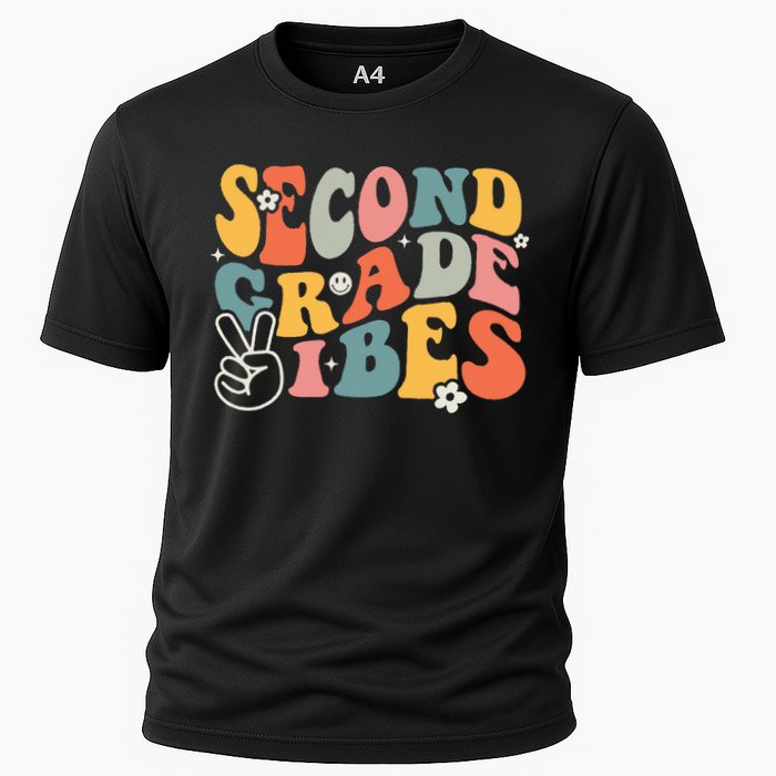 Second Grade Vibes Team 2nd Grade Groovy Back To School Performance Shirt