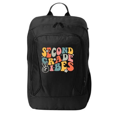 Second Grade Vibes Team 2nd Grade Groovy Back To School City Backpack