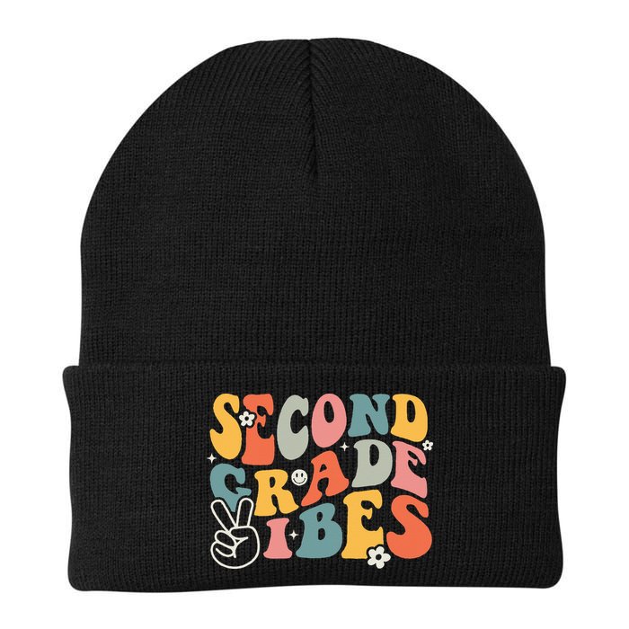 Second Grade Vibes Team 2nd Grade Groovy Back To School Beanie