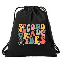 Second Grade Vibes Team 2nd Grade Groovy Back To School Drawstring Bag