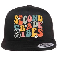 Second Grade Vibes Team 2nd Grade Groovy Back To School Flatbill Hat