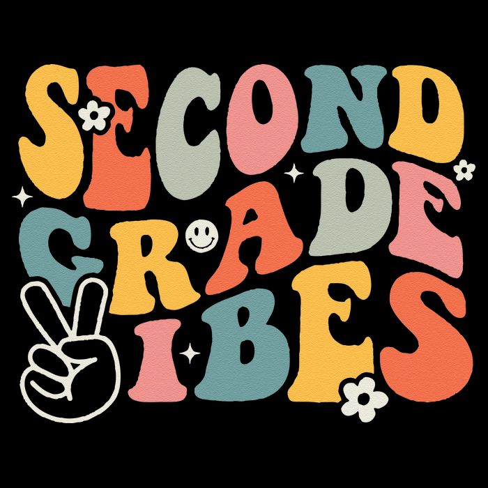 Second Grade Vibes Team 2nd Grade Groovy Back To School Flatbill Hat