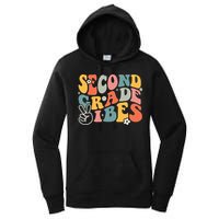 Second Grade Vibes Team 2nd Grade Groovy Back To School Women's Pullover Hoodie
