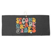 Second Grade Vibes Team 2nd Grade Groovy Back To School Large Microfiber Waffle Golf Towel