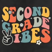 Second Grade Vibes Team 2nd Grade Groovy Back To School 25L Jumbo Tote