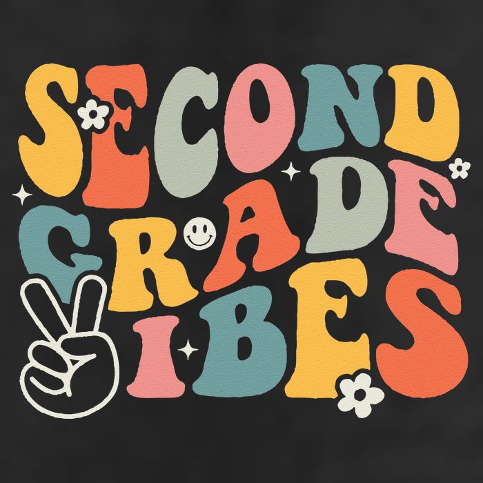 Second Grade Vibes Team 2nd Grade Groovy Back To School 25L Jumbo Tote