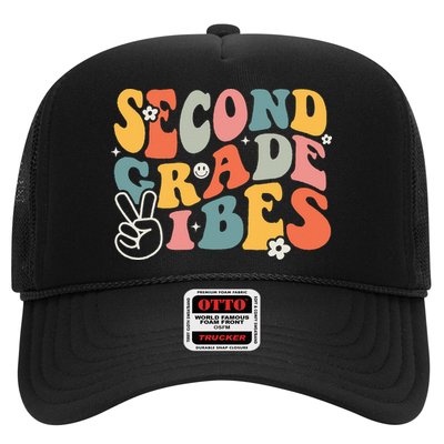 Second Grade Vibes Team 2nd Grade Groovy Back To School Trucker Hat