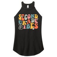Second Grade Vibes Team 2nd Grade Groovy Back To School Women's Perfect Tri Rocker Tank