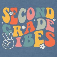 Second Grade Vibes Team 2nd Grade Groovy Back To School Garment-Dyed Sweatshirt