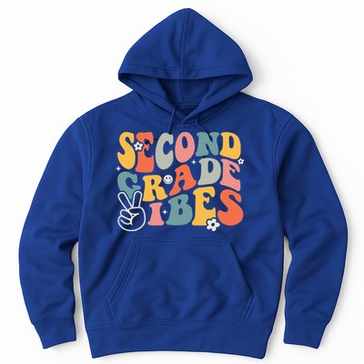Second Grade Vibes Team 2nd Grade Groovy Back To School Hoodie