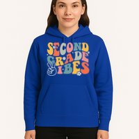 Second Grade Vibes Team 2nd Grade Groovy Back To School Hoodie