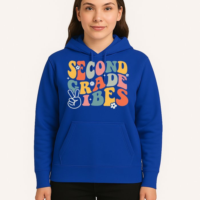 Second Grade Vibes Team 2nd Grade Groovy Back To School Hoodie