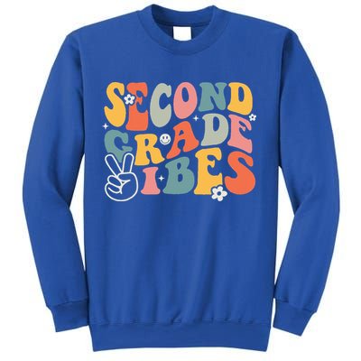Second Grade Vibes Team 2nd Grade Groovy Back To School Sweatshirt